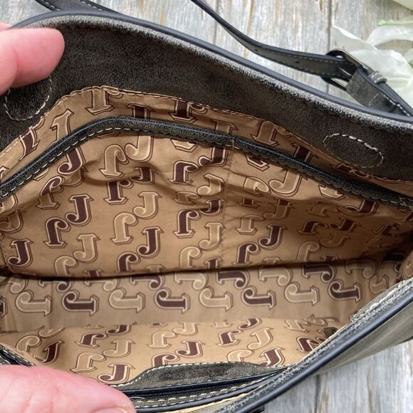 Justin Western Cowgirl Country Leather Fringe Crossbody Bag Purse - Picture 9 of 14